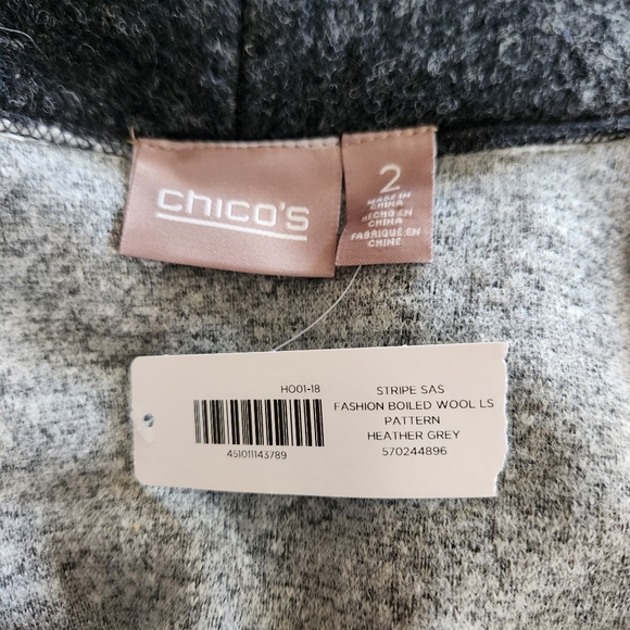 Chico’s Striped Coat/Jacket - Picture 8 of 9